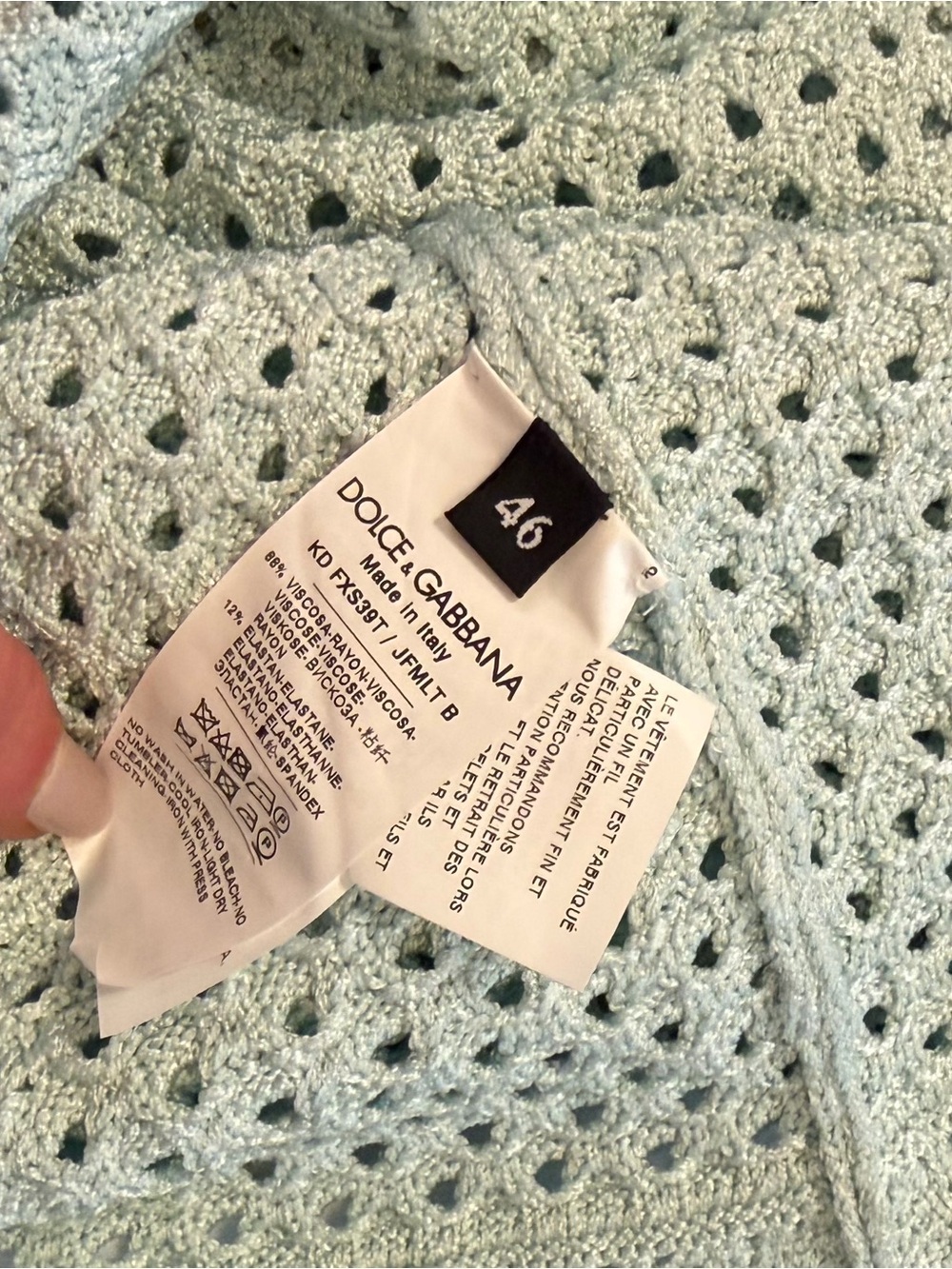 Dolce & Gabbana Mint Crochet Bustier Dress - Picture 7 of 11